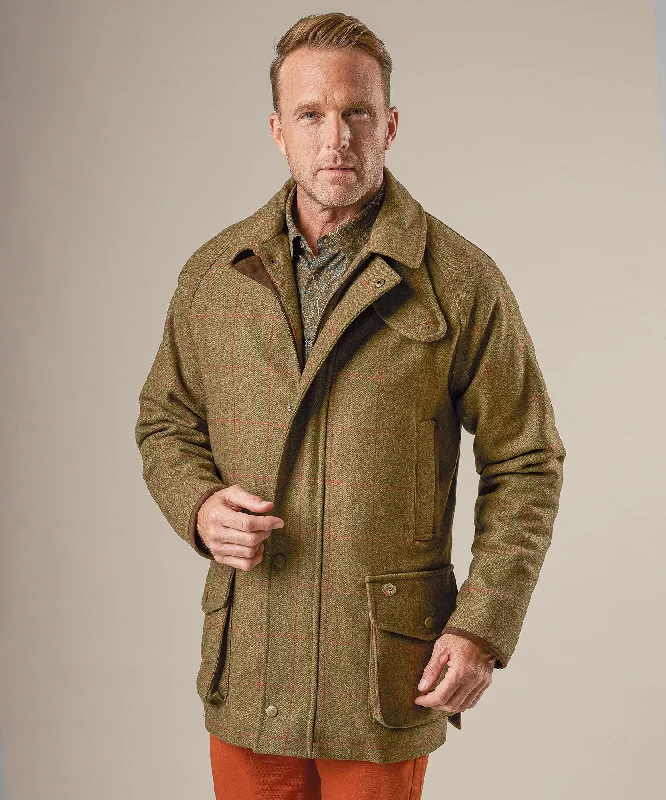 Alan Paine Comfgie Combrook Waterproof Wool Plaid Field Coat