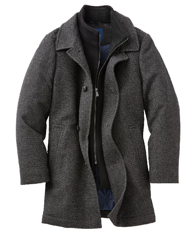 Hart Schaffner Marx Macbeth Wool Blend Car Coat with Bib