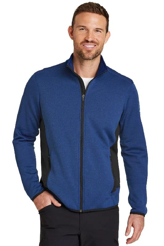 Eddie Bauer Mens Full Zip Fleece Jacket - Heather Blue