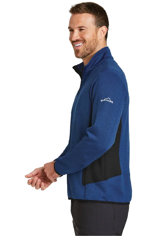 Eddie Bauer Mens Full Zip Fleece Jacket - Heather Blue