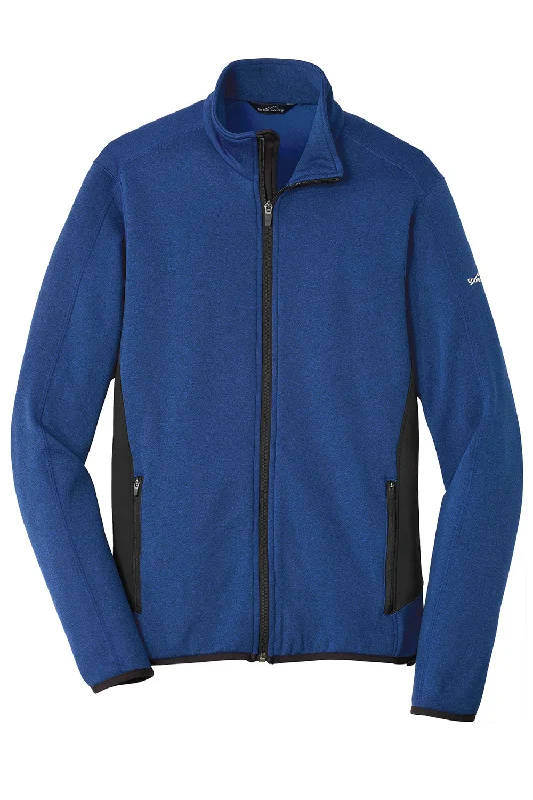 Eddie Bauer Mens Full Zip Fleece Jacket - Heather Blue