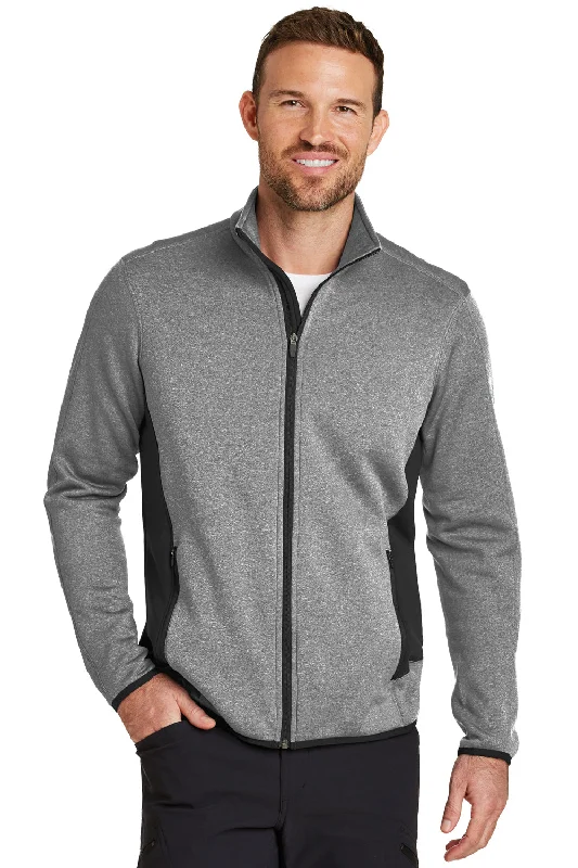 Eddie Bauer Mens Full Zip Fleece Jacket - Heather Grey