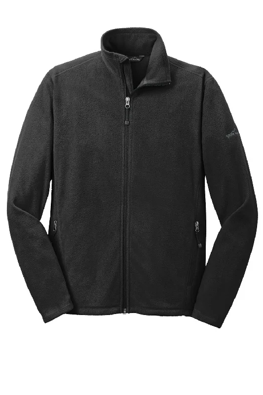 Eddie Bauer Mens Pill Resistant Microfleece Full Zip Jacket - Black