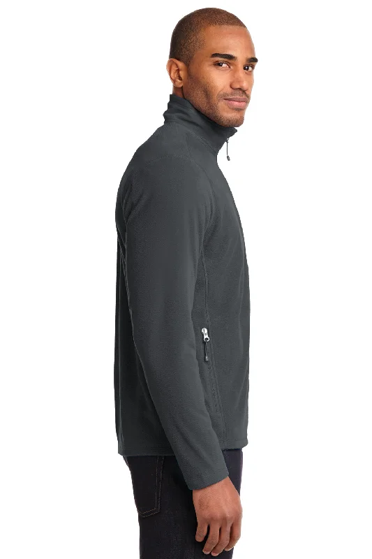 Eddie Bauer Mens Pill Resistant Microfleece Full Zip Jacket - Steel Grey