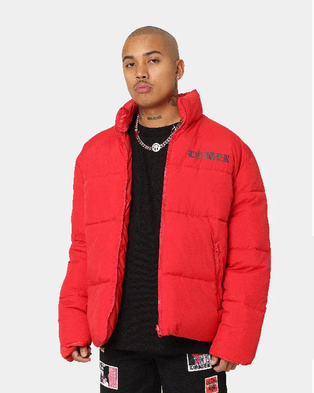 Loiter Certified Reversible Puffer Jacket Red