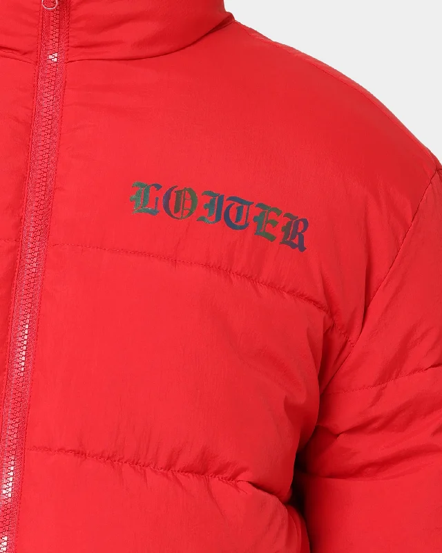 Loiter Certified Reversible Puffer Jacket Red