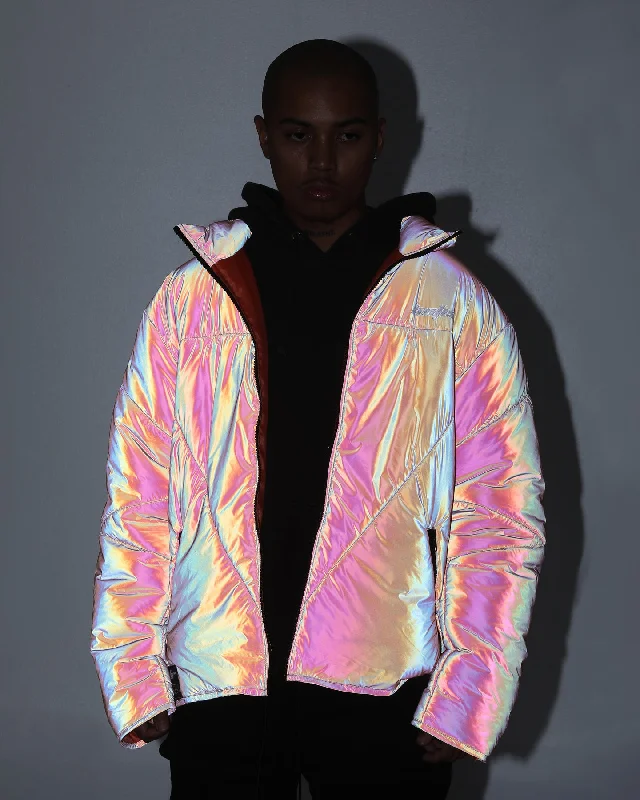 Loiter Reflective Spectrum Puffer Jacket V2 Neon Orange