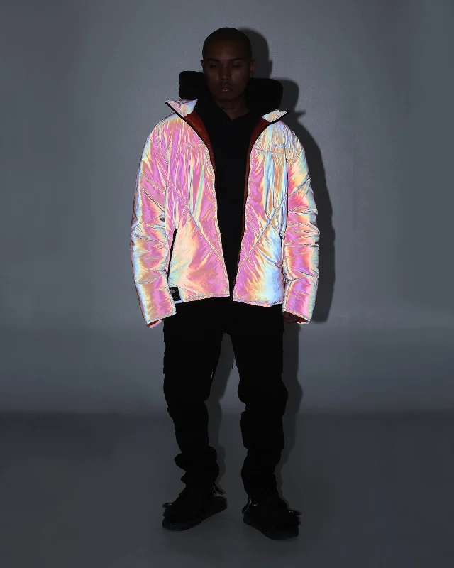 Loiter Reflective Spectrum Puffer Jacket V2 Neon Orange