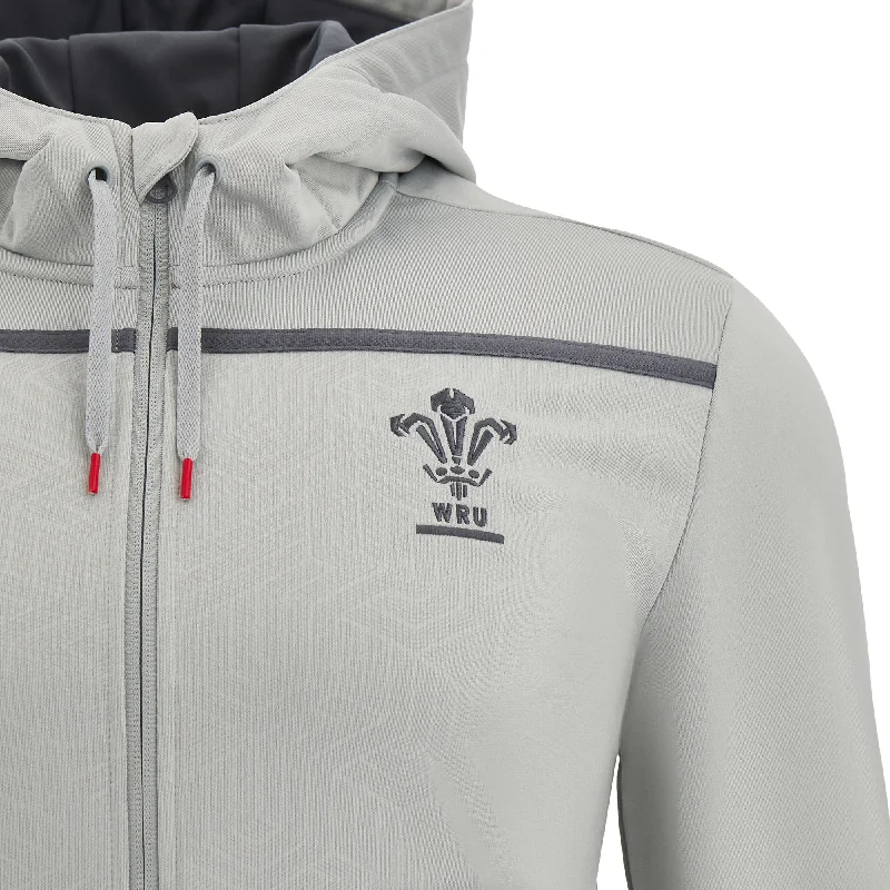 Macron Wales Official WRU 22/23 Travel Hoody Full Zip Sweatshirt