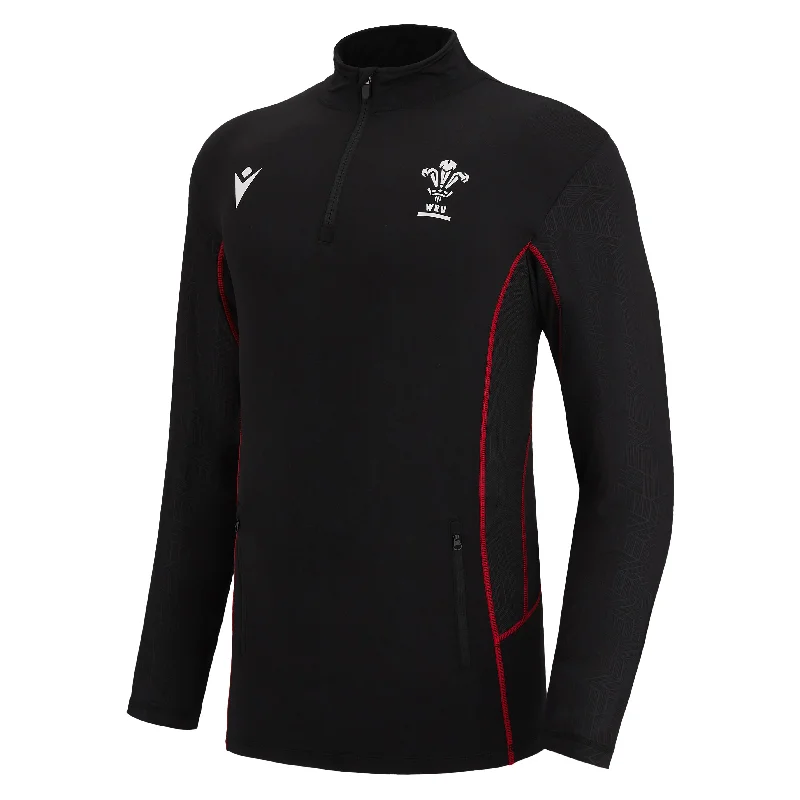 Macron Wales Official WRU Mens Travel ¼ Zip Jacket