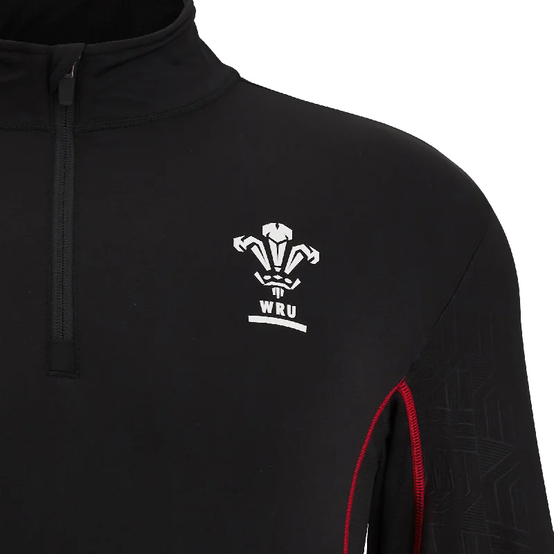 Macron Wales Official WRU Mens Travel ¼ Zip Jacket