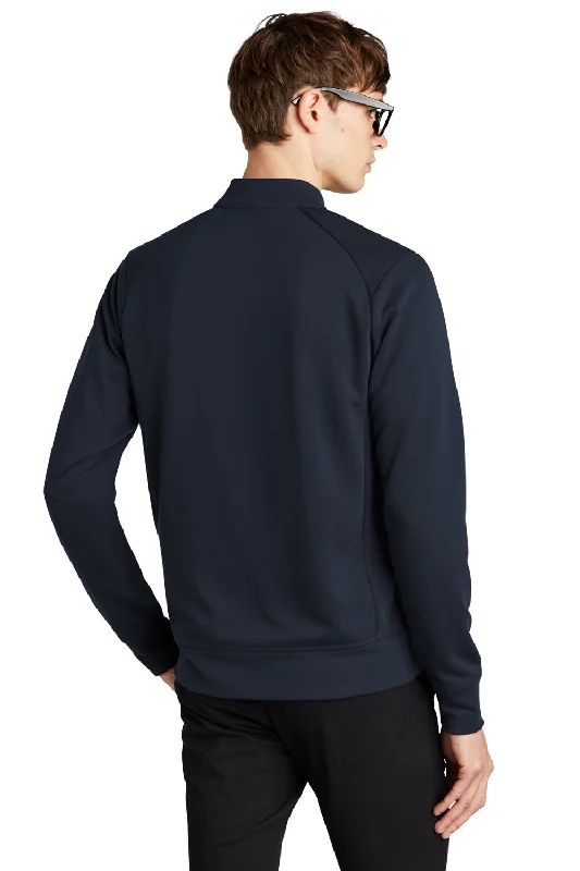 Mercer+Mettle Mens Double Knit Full Zip Bomber Jacket - Night Navy Blue