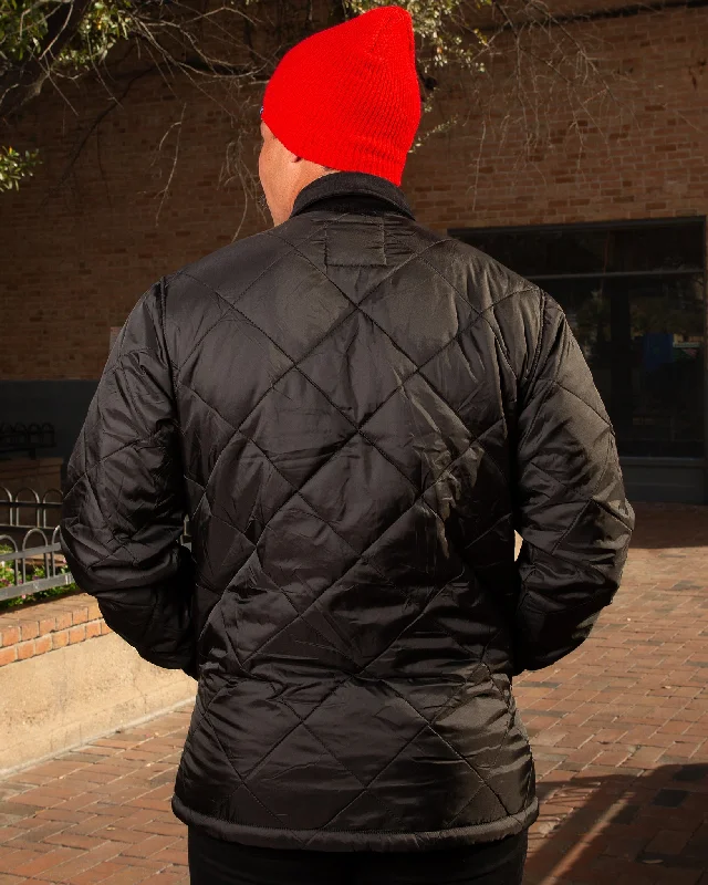 Midnight Diamond Stitch Quilted Jacket