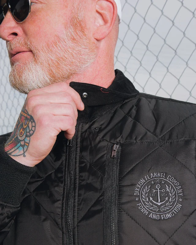 Midnight Diamond Stitch Quilted Jacket