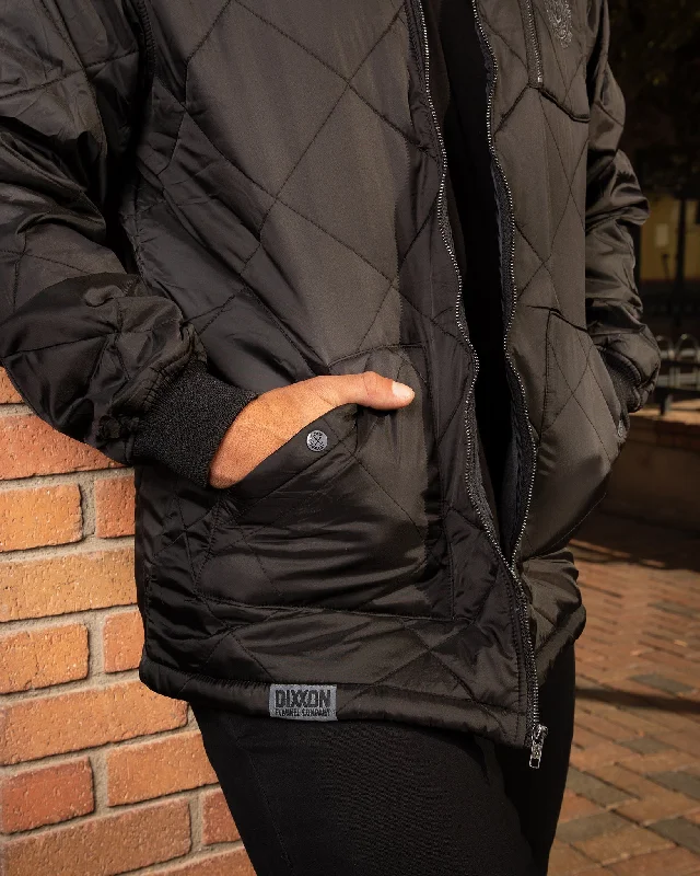 Midnight Diamond Stitch Quilted Jacket