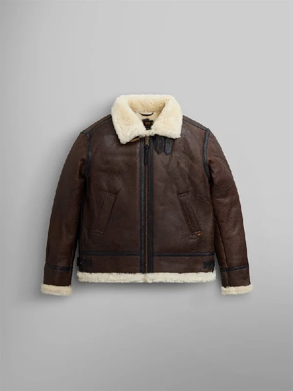 B-3 SHERPA LEATHER BOMBER JACKET