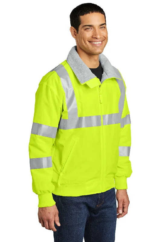 Port Authority Mens Challenger Wind & Water Resistant Full Zip Jacket - Safety Yellow