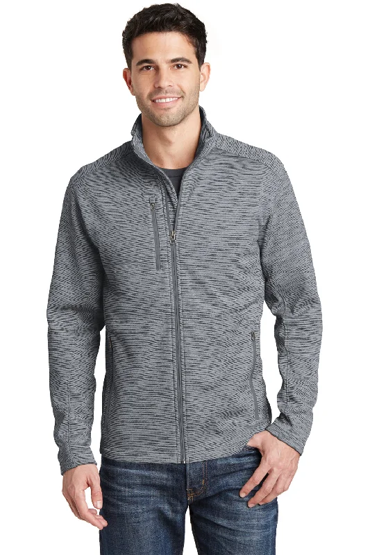 Port Authority Mens Full Zip Fleece Jacket - Grey