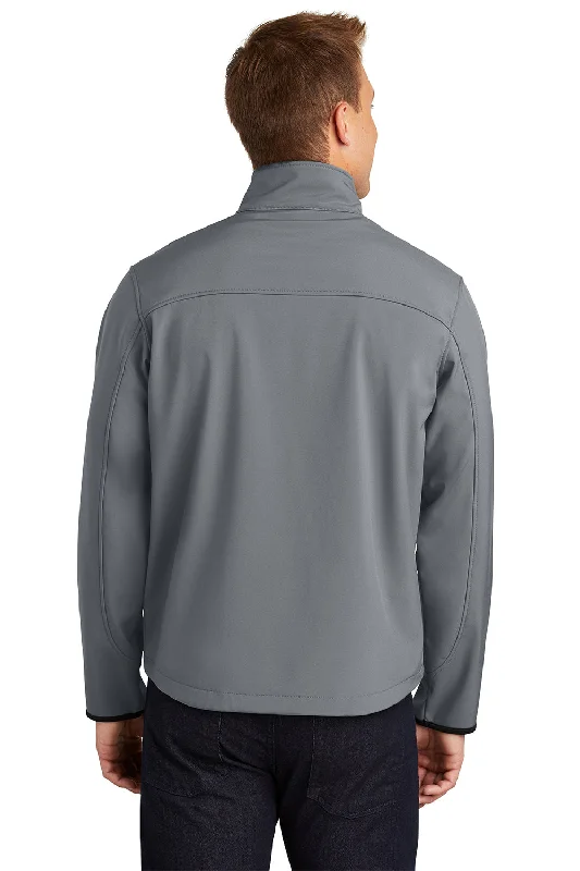 Port Authority Mens Glacier Wind & Water Resistant Full Zip Jacket - Smoke Grey/Chrome Grey