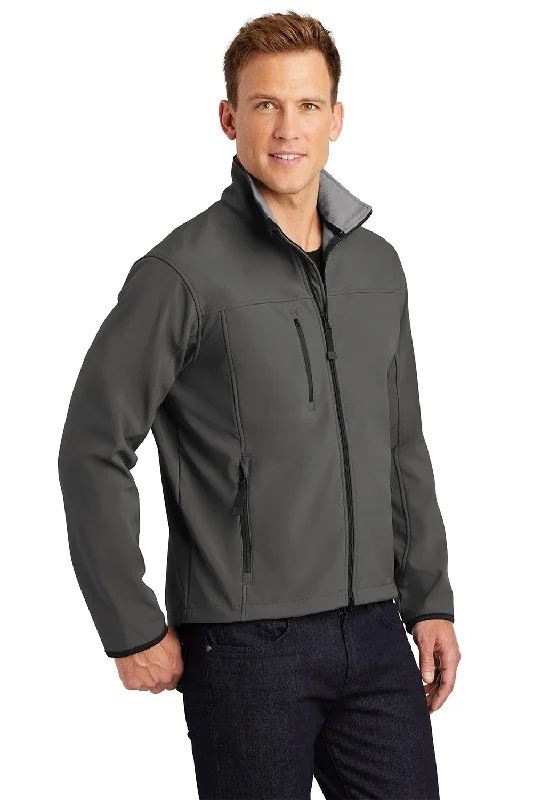 Port Authority Mens Glacier Wind & Water Resistant Full Zip Jacket - Smoke Grey/Chrome Grey