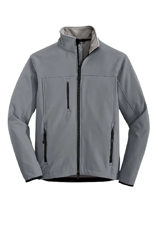 Port Authority Mens Glacier Wind & Water Resistant Full Zip Jacket - Smoke Grey/Chrome Grey