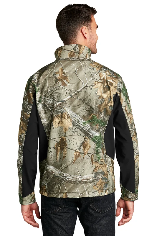 Port Authority Mens Wind & Water Resistant Full Zip Jacket - Realtree Xtra Camo/Black