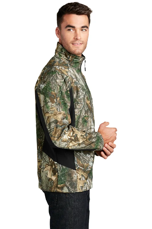 Port Authority Mens Wind & Water Resistant Full Zip Jacket - Realtree Xtra Camo/Black