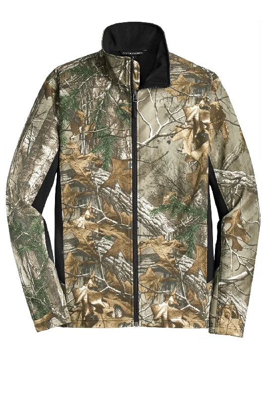 Port Authority Mens Wind & Water Resistant Full Zip Jacket - Realtree Xtra Camo/Black