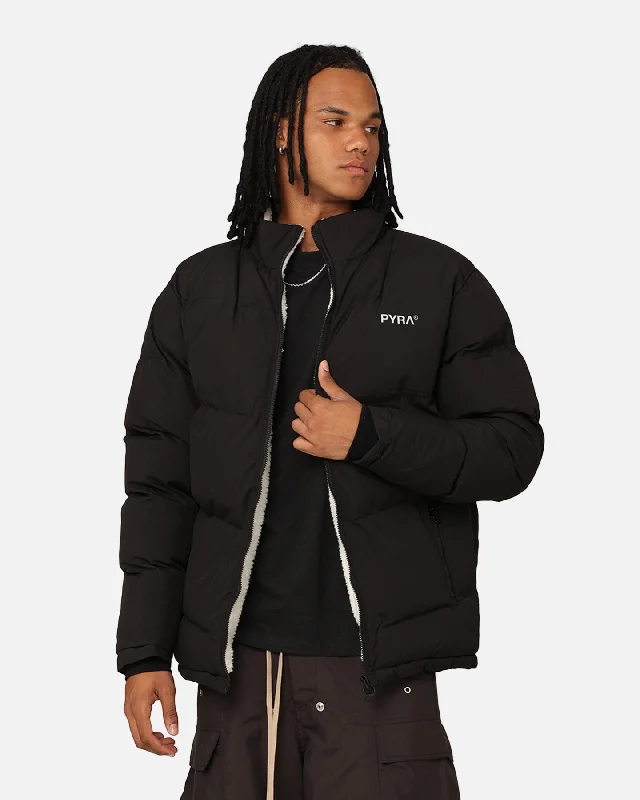 Pyra Sherpa Puffa Jacket Black