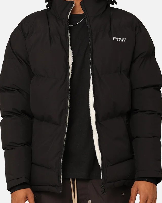 Pyra Sherpa Puffa Jacket Black