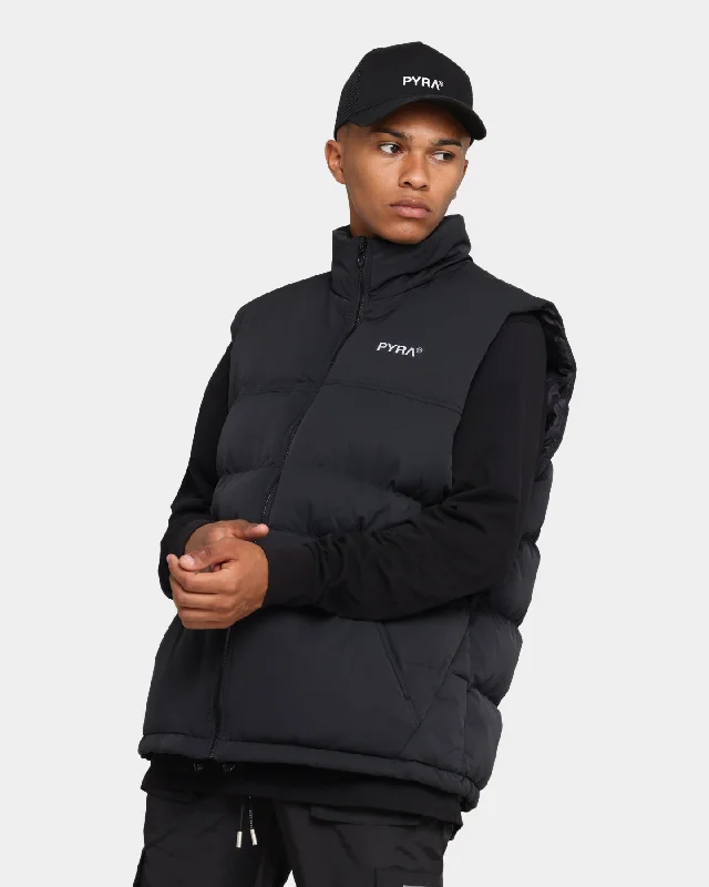 PYRA Sleveless Puffa Vest Black