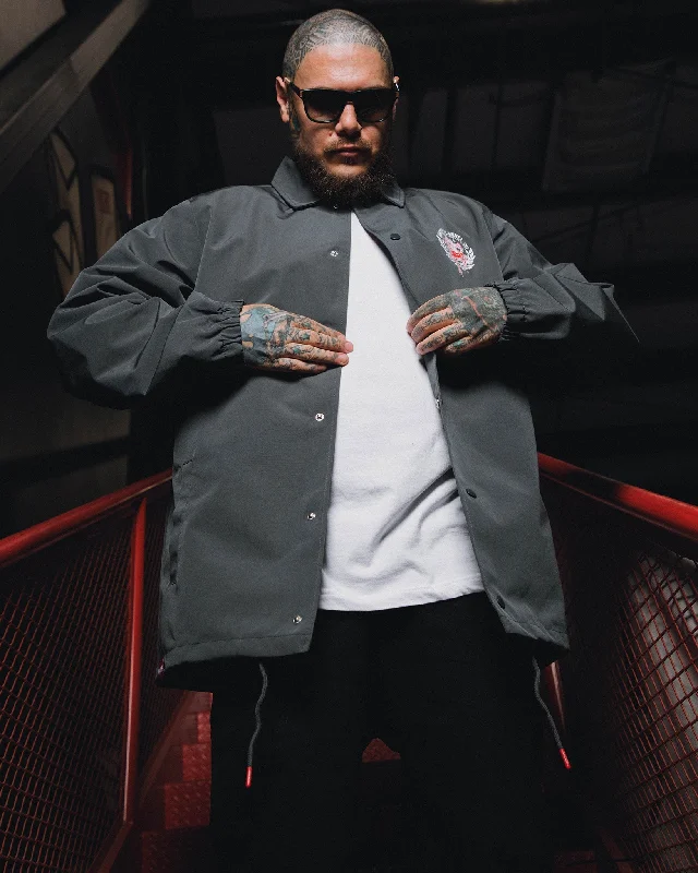 Red & White Otto Coaches Jacket - Gray