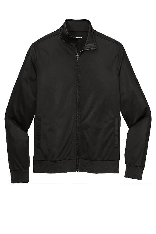 Sport-Tek Mens Full Zip Track Jacket - Black