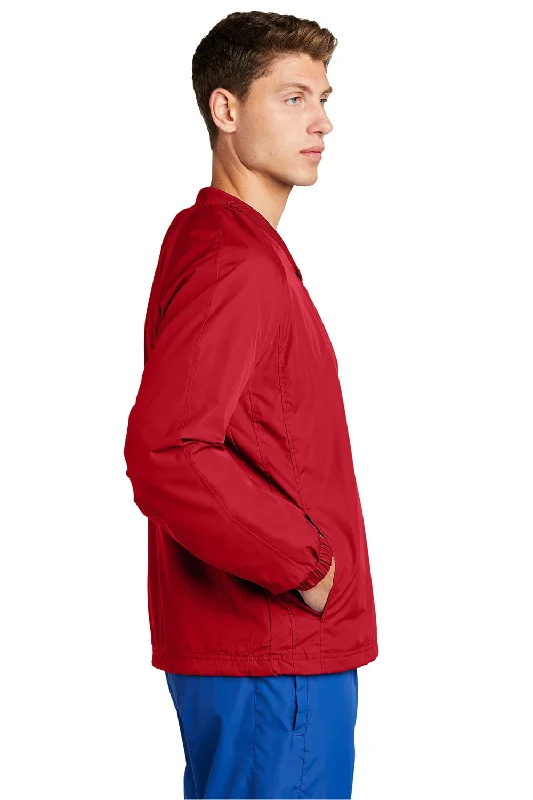 Sport-Tek Mens V-Neck Wind Jacket - True Red