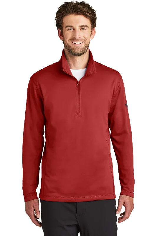 The North Face Mens Tech Pill Resistant Fleece 1/4 Zip Jacket - Cardinal Red - Closeout