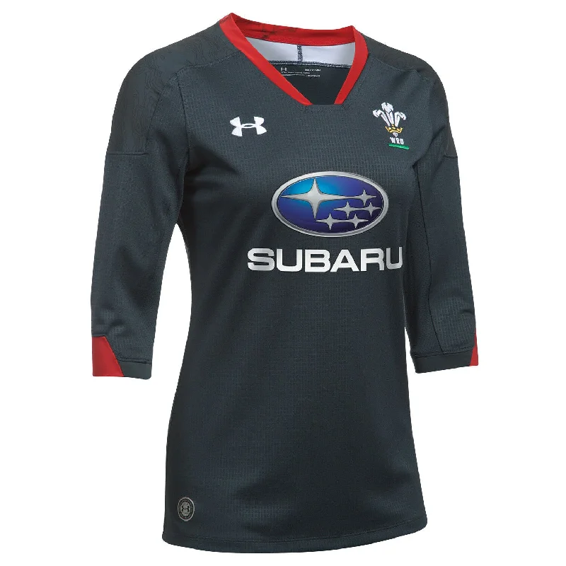 Under Armour Official WRU Wales Away 17/18 Womens Supporters Rugby Shirt