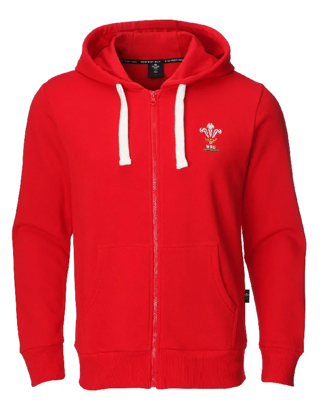 Official WRU Kids Wales Rugby Full Zip Hoodie