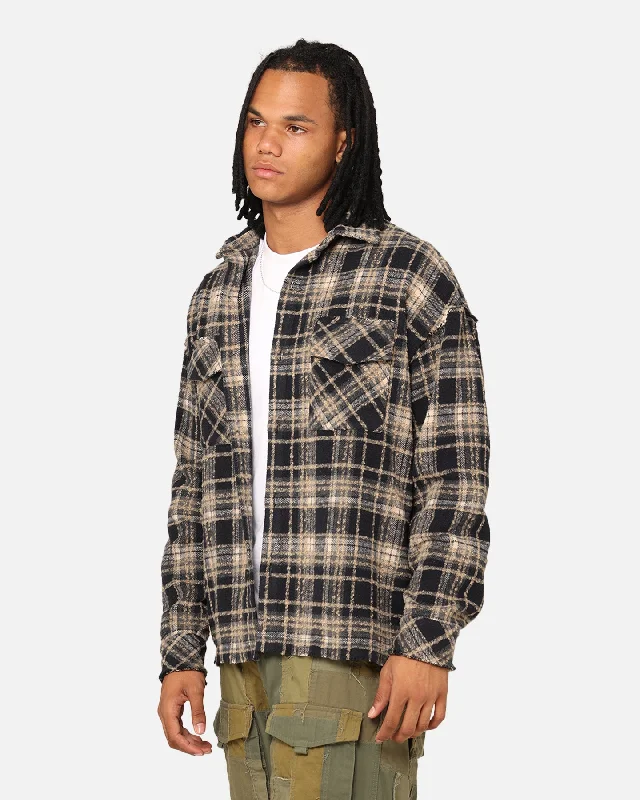 XXIII Distressed Flannel Jacket Navy/Cream