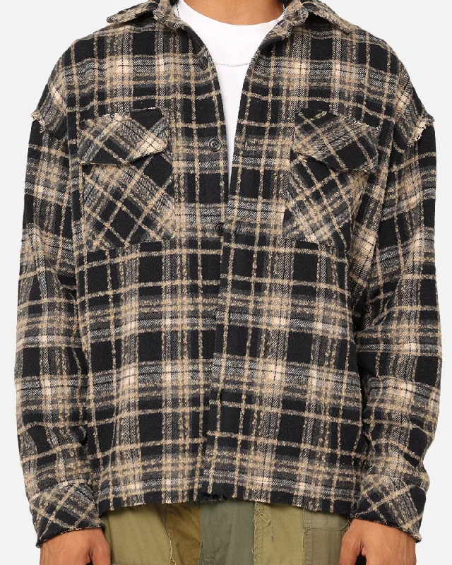 XXIII Distressed Flannel Jacket Navy/Cream