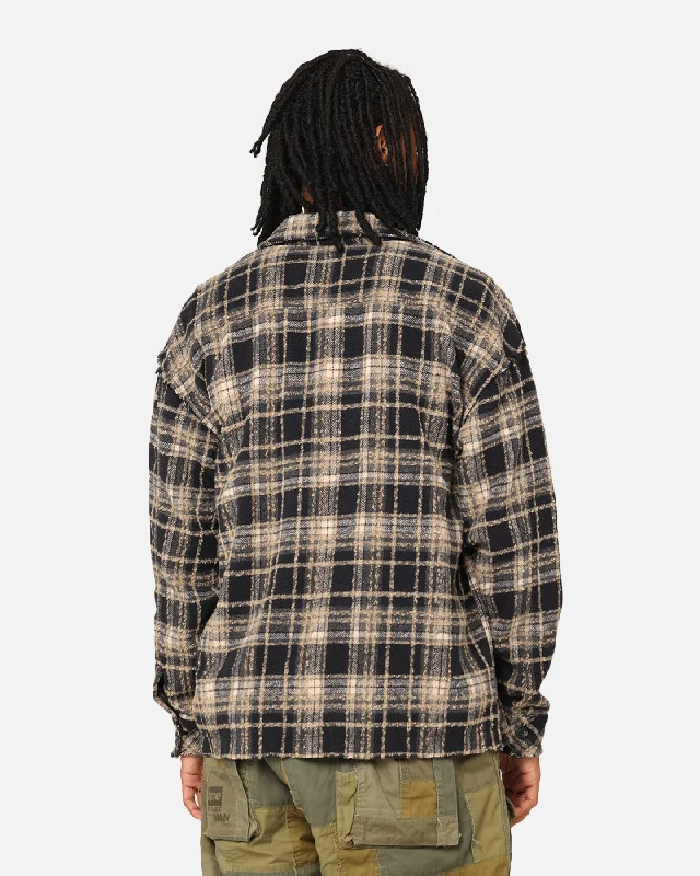 XXIII Distressed Flannel Jacket Navy/Cream