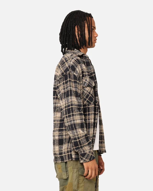 XXIII Distressed Flannel Jacket Navy/Cream