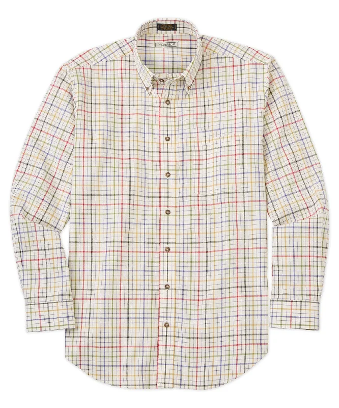 Tattersall Plaid Long Sleeve Sport Shirt