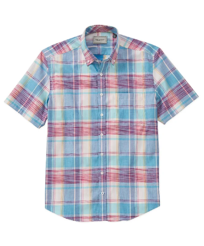 Space-Dyed Plaid Sport Shirt