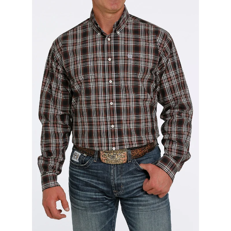 Cinch Men's Brown/Cream Plaid Shirt