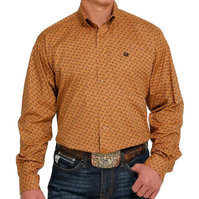 Cinch Men's Brown Floral Print Shirt