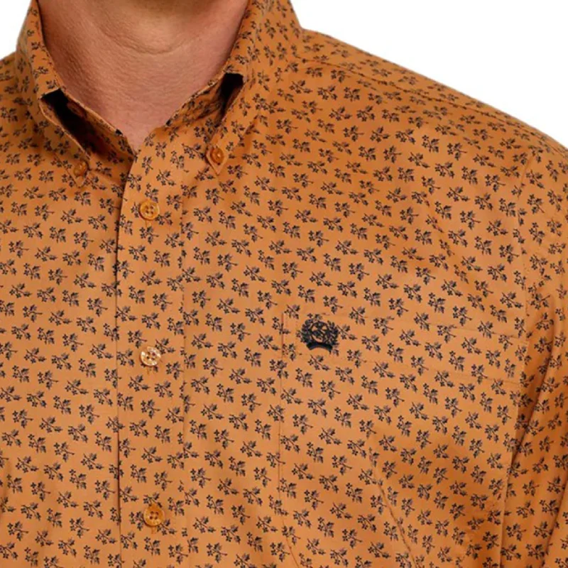 Cinch Men's Brown Floral Print Shirt