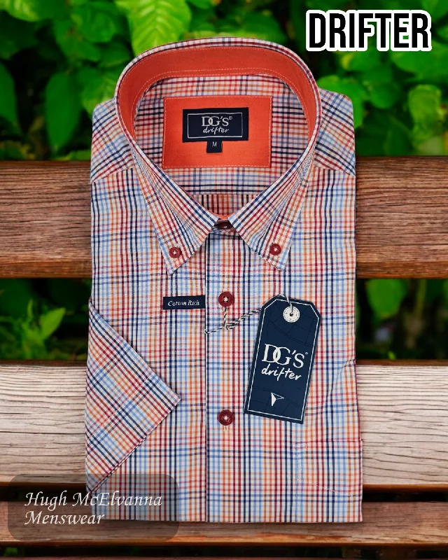 Drifter Orange SS Check Shirt