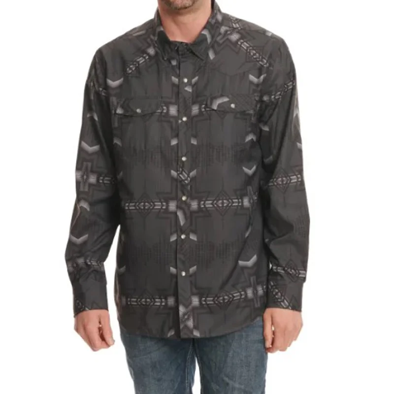 Rock & Roll Denim Men's Grey Aztec Shirt