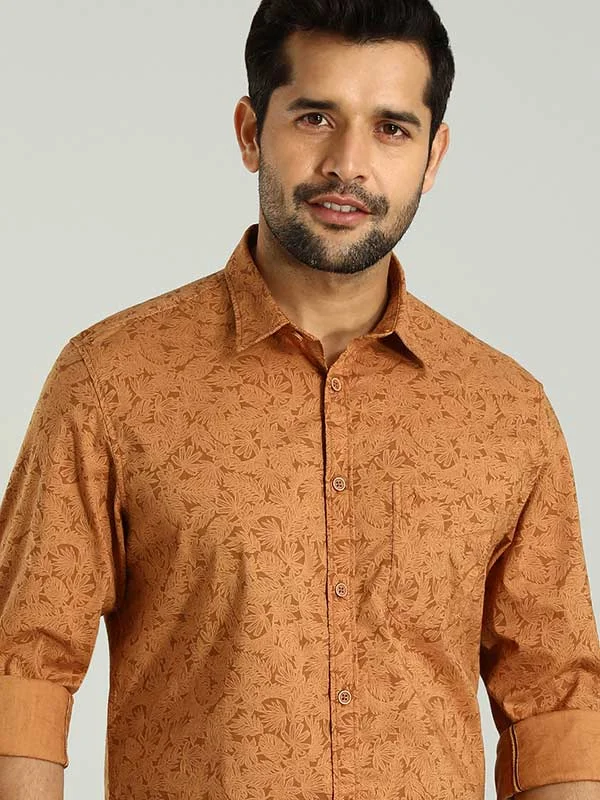 Men Printed Full Sleeve Cotton Shirt