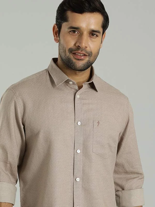 Men Printed Full Sleeve Linen Blend Shirt